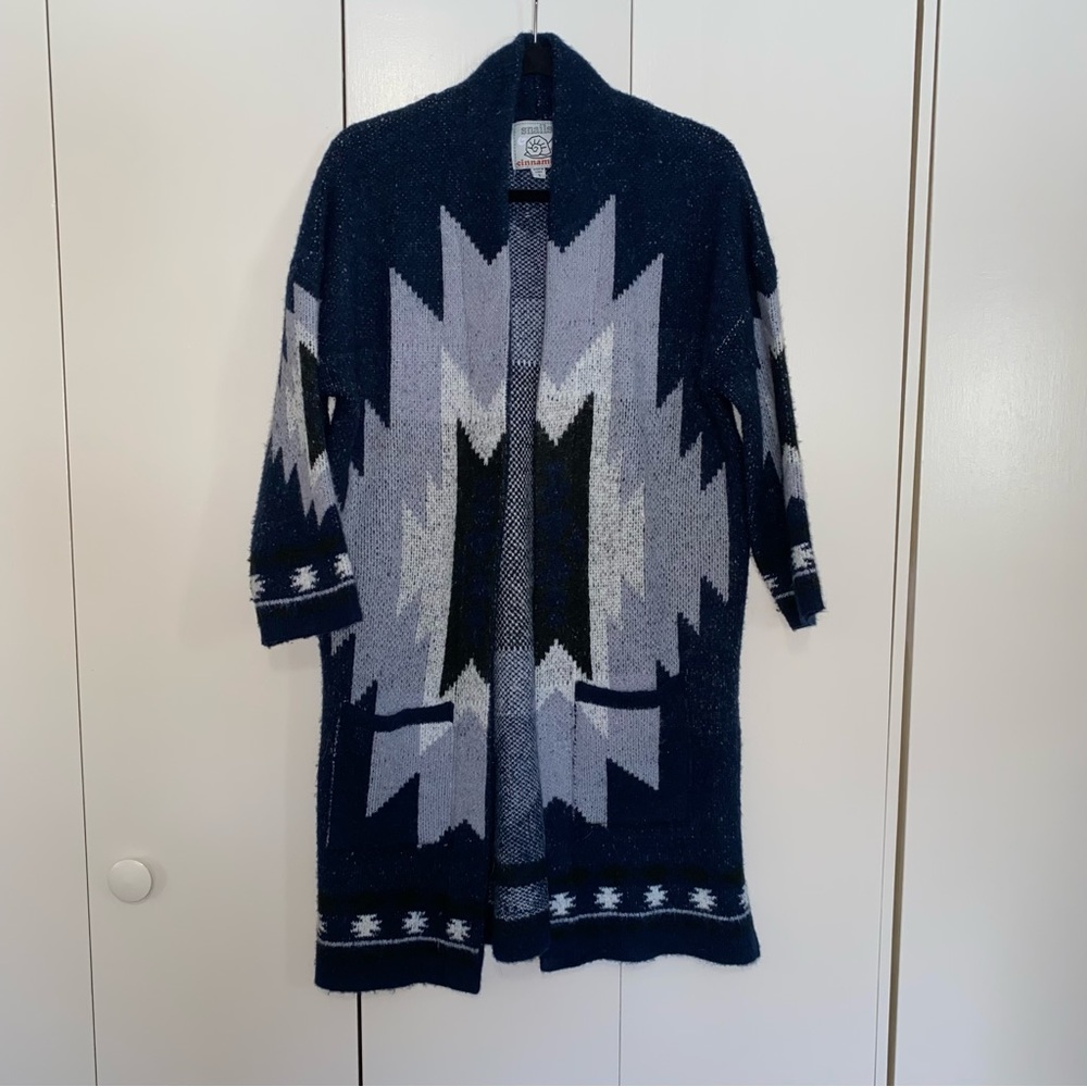 Western Style Women’s Cardigan Blue Small